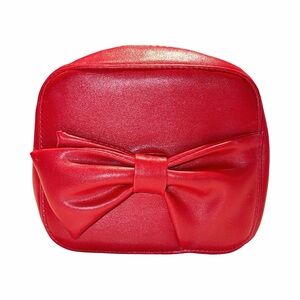 Trish McEvoy Red Bow Makeup / Cosmetic Organizer Case | Ring Binder | Travel Bag